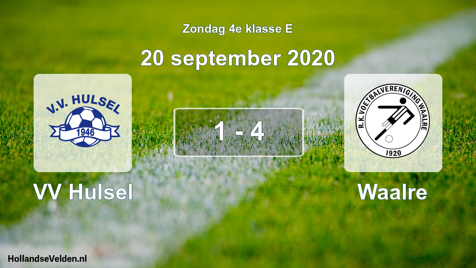 Total number of matches played: VV Hulsel - Waalre 1 - 4 (20 September 2020)