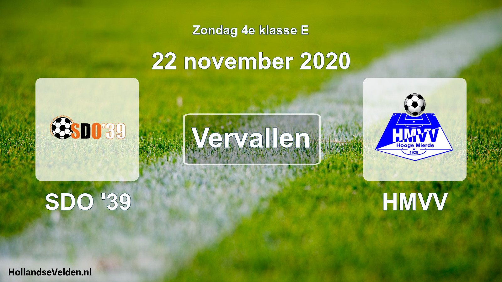 Scheduled Match: SDO '39 - HMVV (22 November 2020)