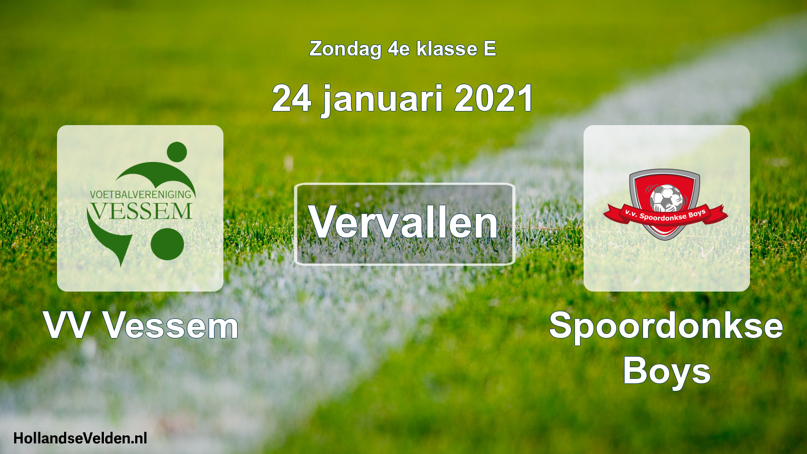 Scheduled Match: VV Vessem - Spoordonkse Boys (24 January 2021)