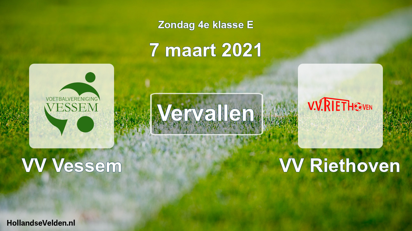 Scheduled Match: VV Vessem - VV Riethoven (7 March 2021)