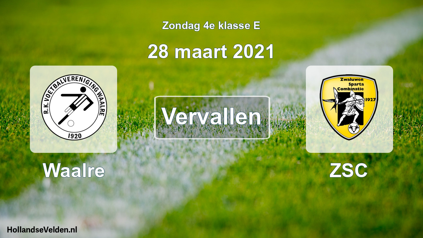 Scheduled Match: Waalre - ZSC (28 March 2021)