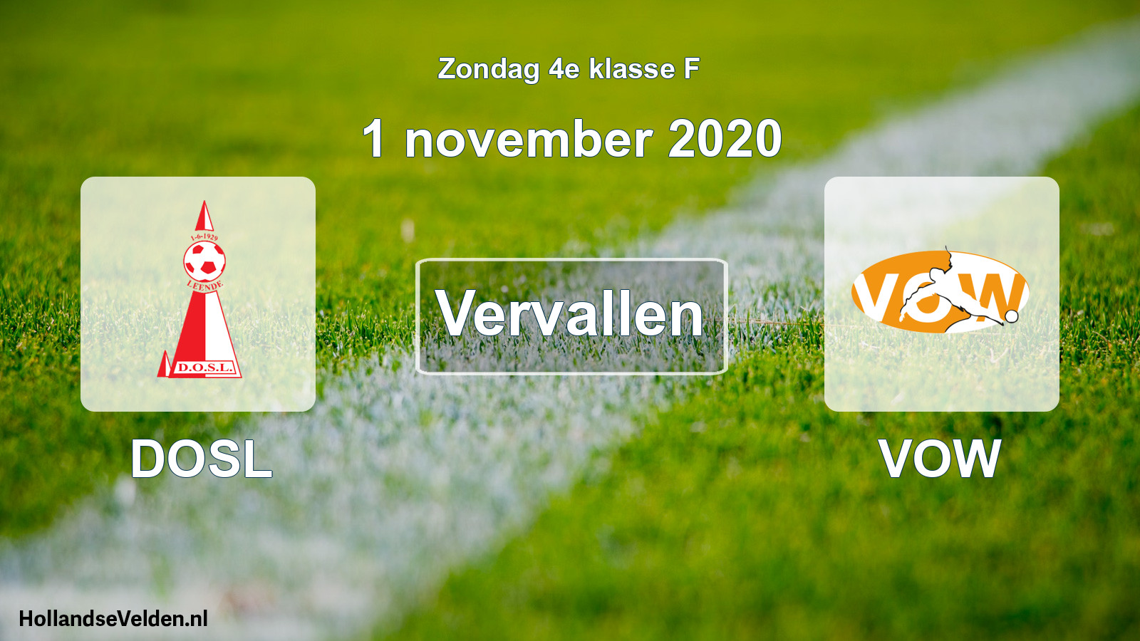 Scheduled Match: DOSL - VOW (1 November 2020)
