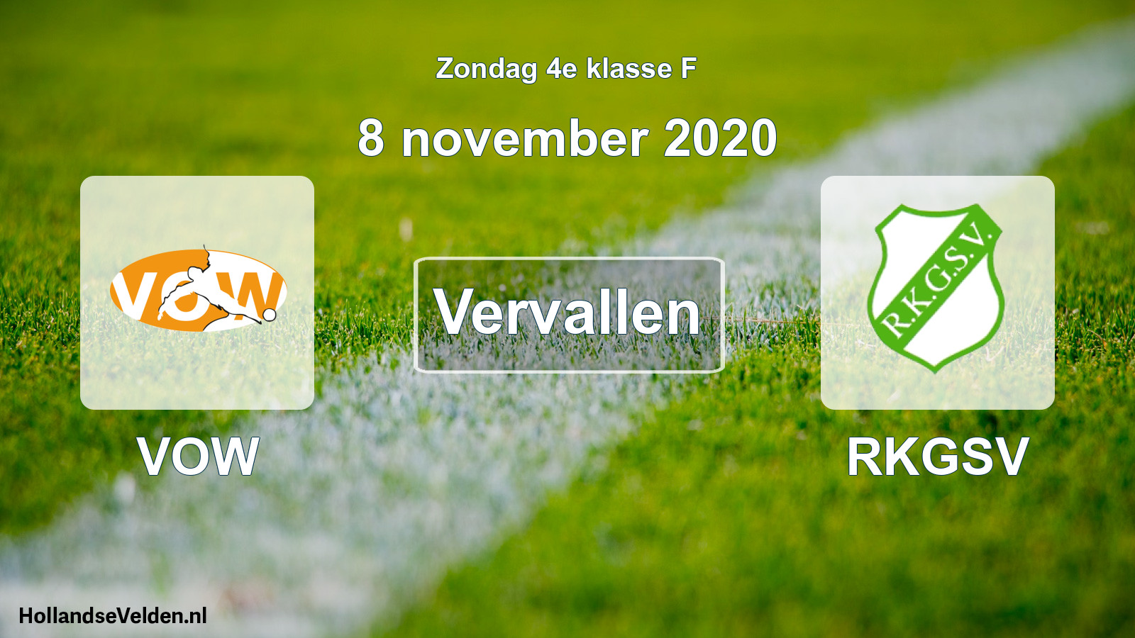 Scheduled Match: VOW - RKGSV (8 November 2020)