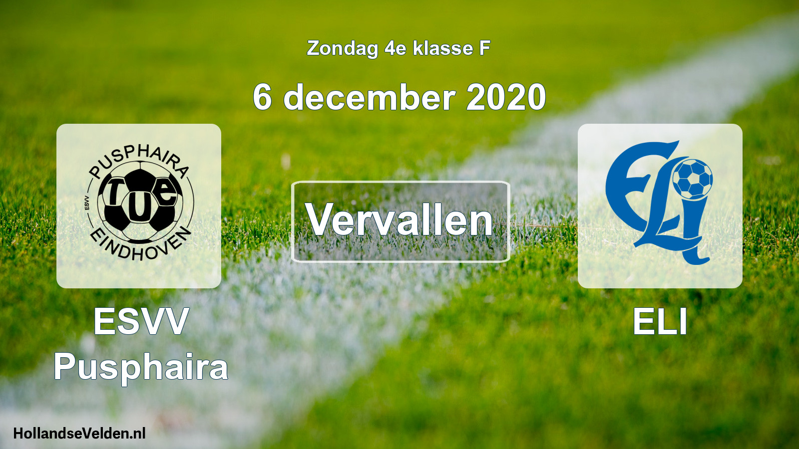 Scheduled Match: ESVV Pusphaira - ELI (6 December 2020)