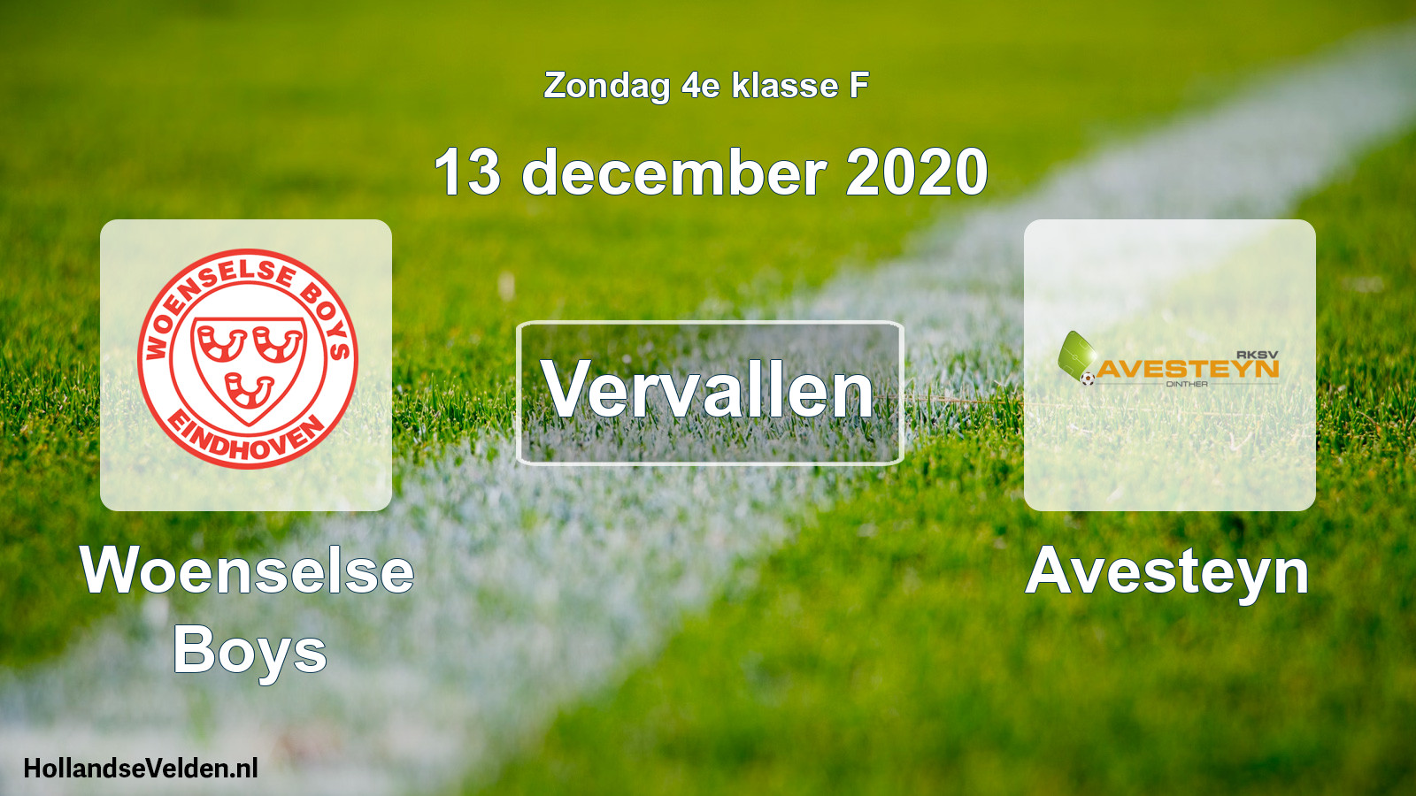 Scheduled Match: Woenselse Boys - Avesteyn (13 December 2020)