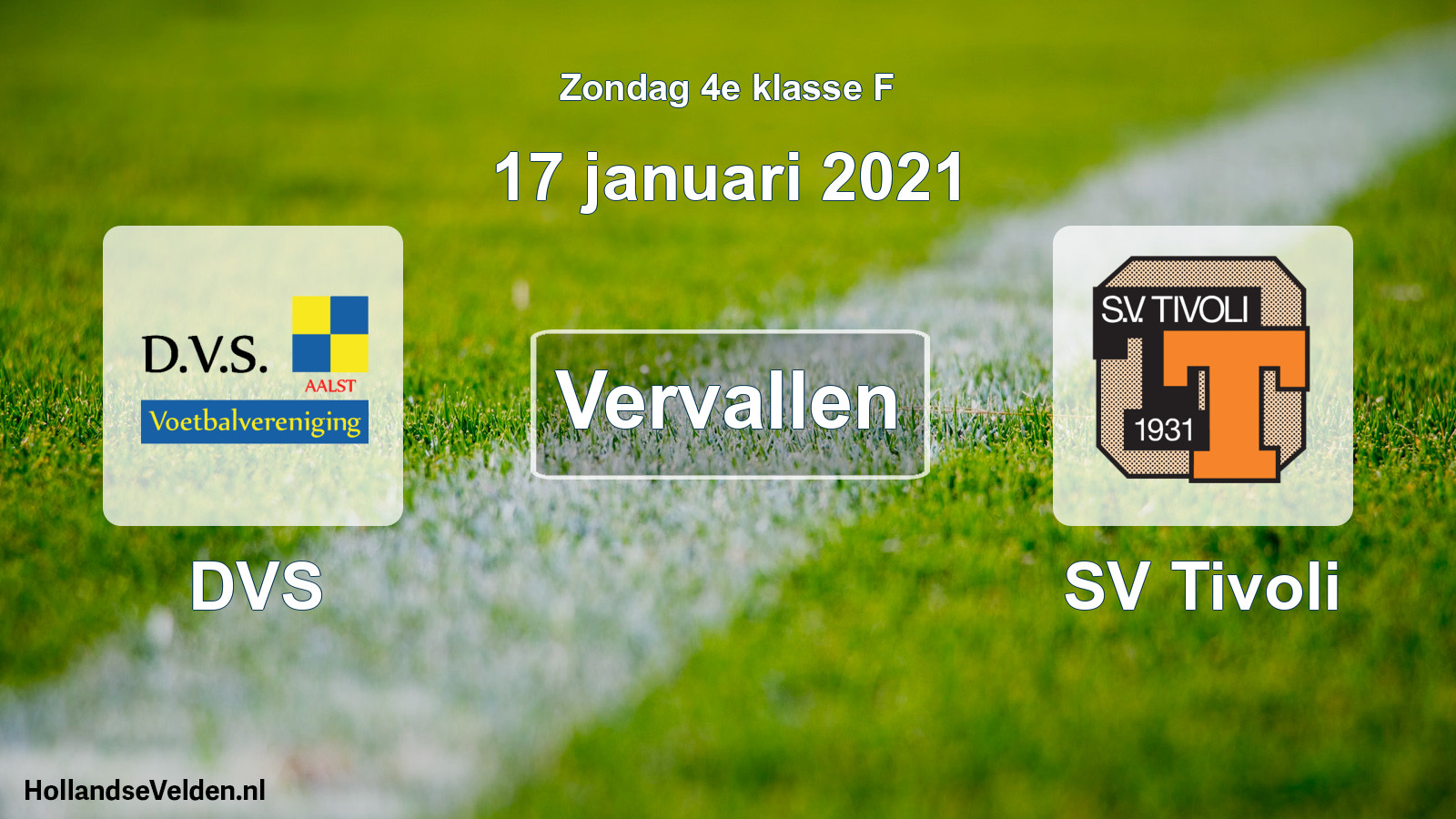 Scheduled Match: DVS - SV Tivoli (17 January 2021)