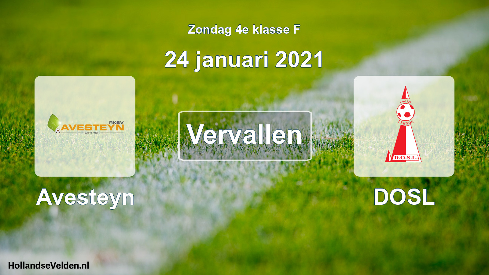 Scheduled Match: Avesteyn - DOSL (24 January 2021)