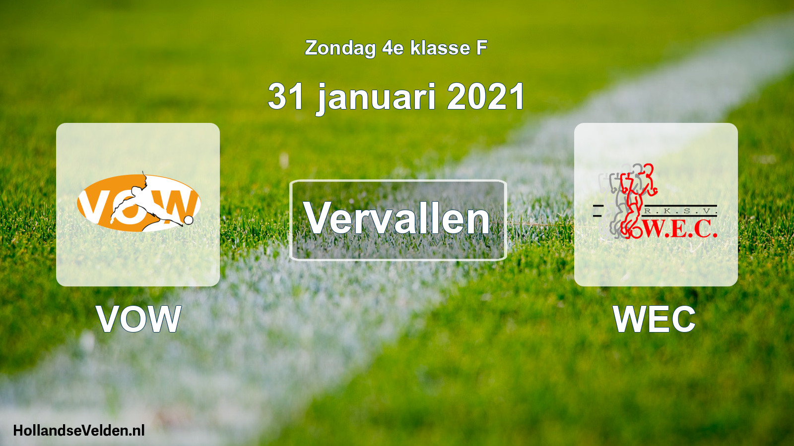 Scheduled Match: VOW - WEC (31 January 2021)