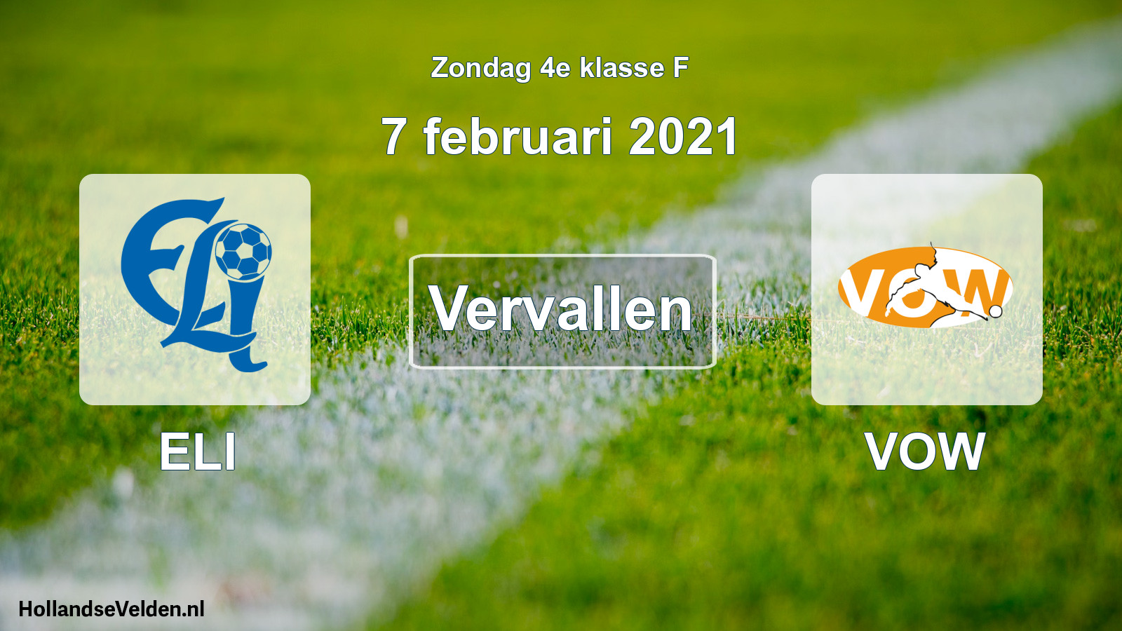 Scheduled Match: ELI - VOW (7 February 2021)