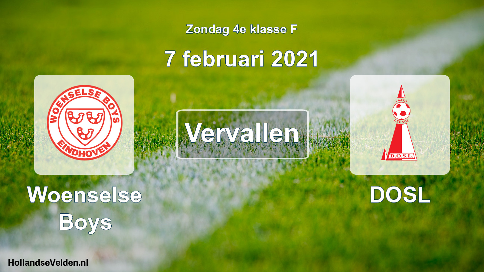 Scheduled Match: Woenselse Boys - DOSL (7 February 2021)