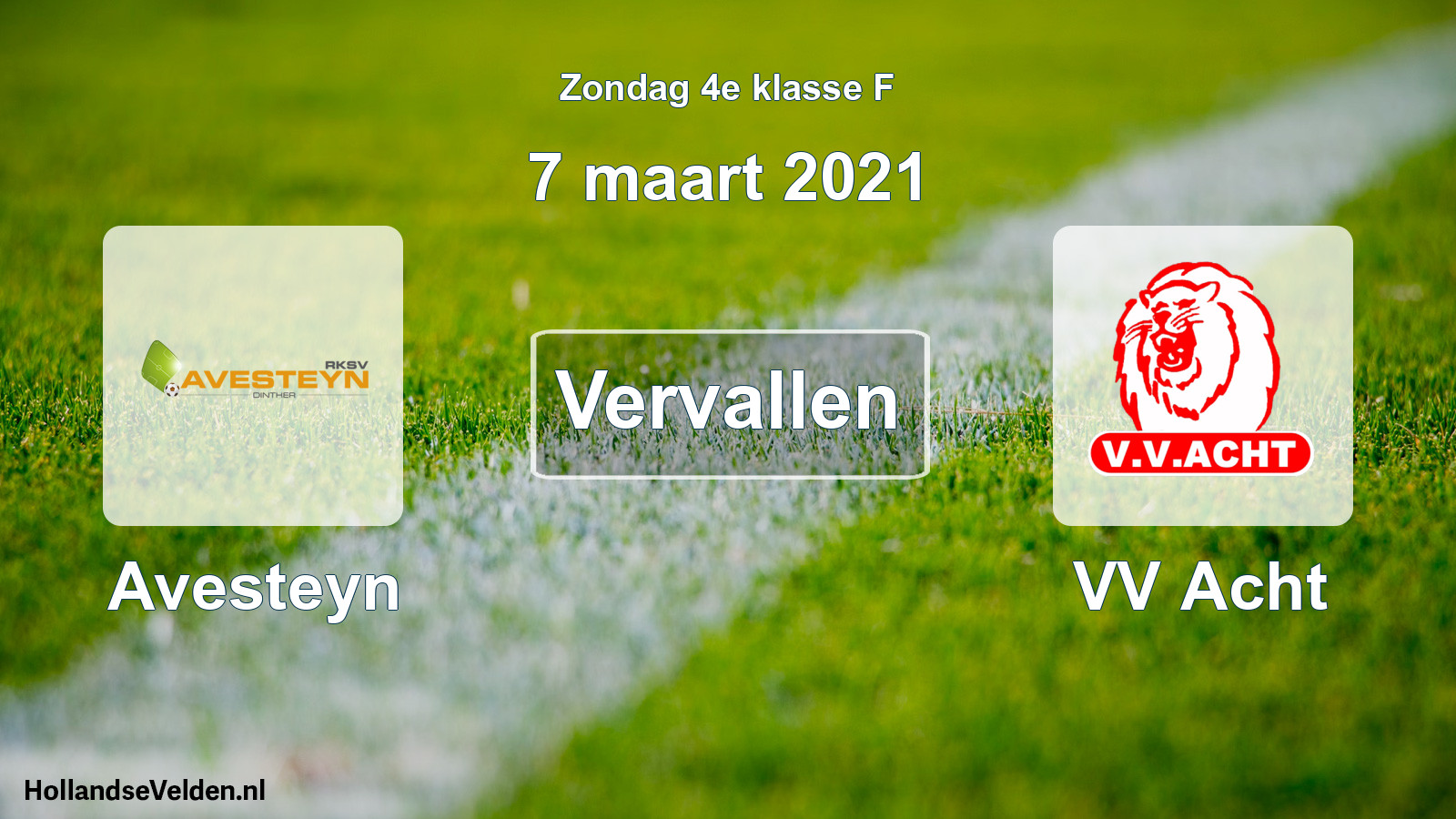 Scheduled Match: Avesteyn - VV Acht (7 March 2021)
