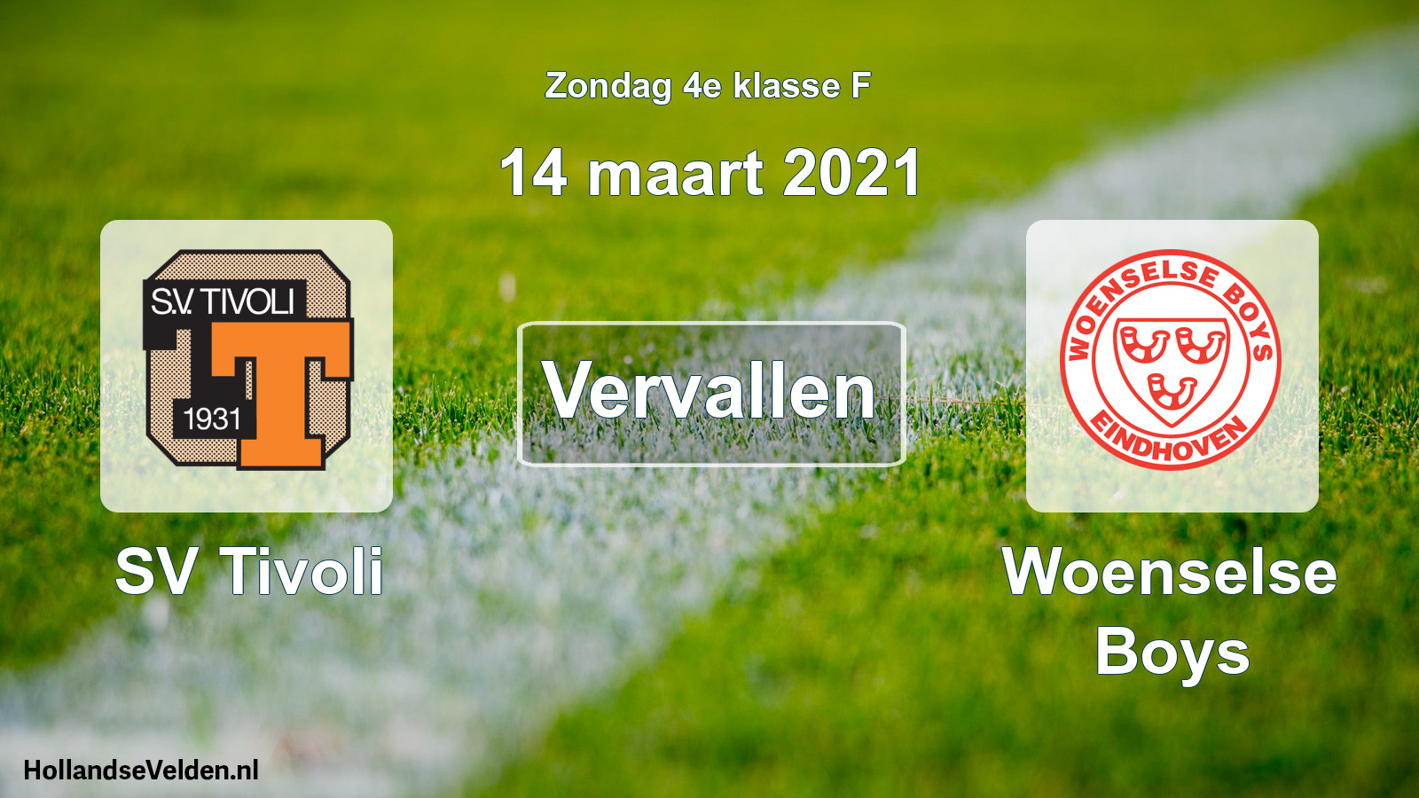 Scheduled Match: SV Tivoli - Woenselse Boys (14 March 2021)