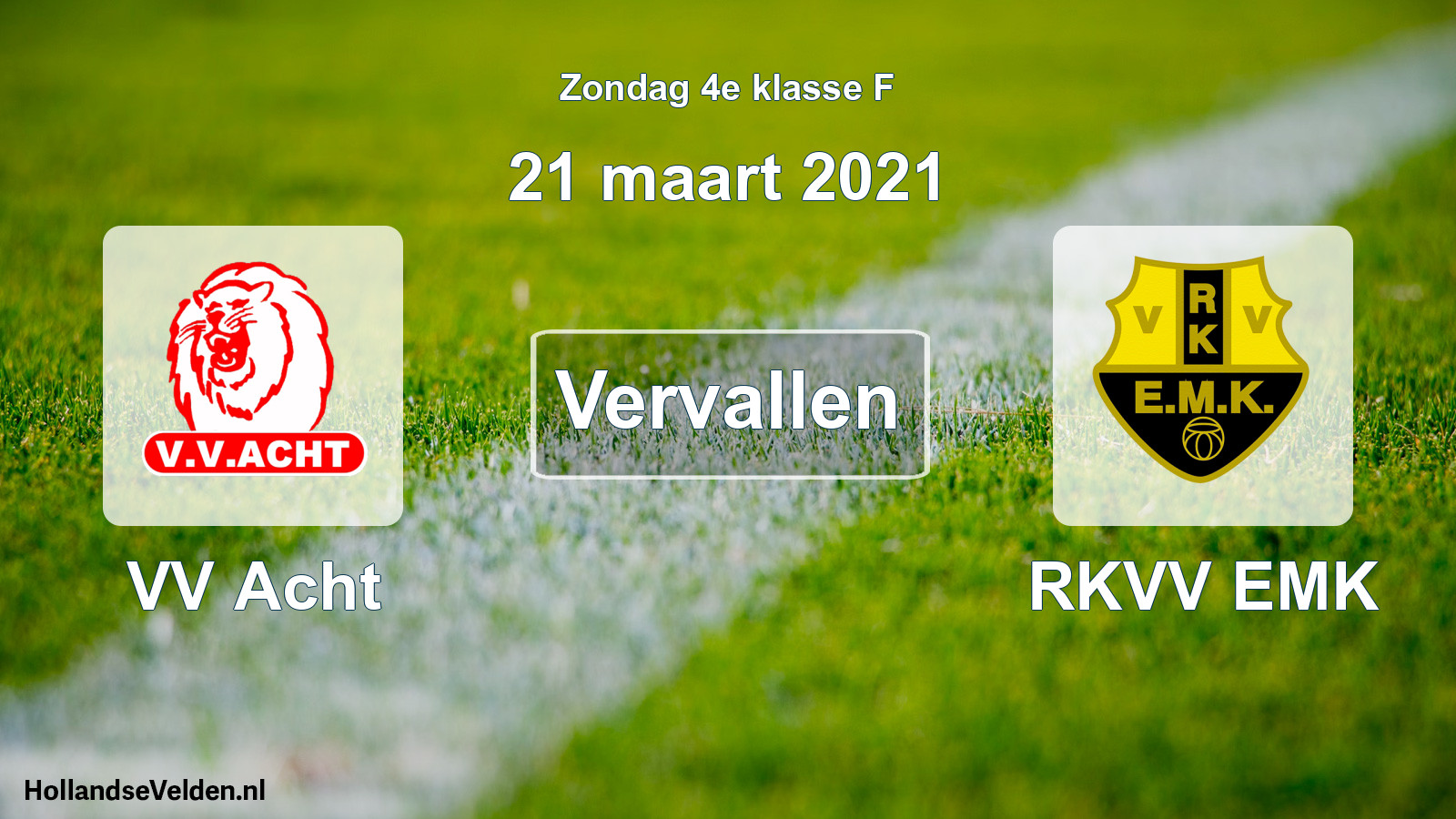 Scheduled Match: VV Acht - RKVV EMK (21 March 2021)