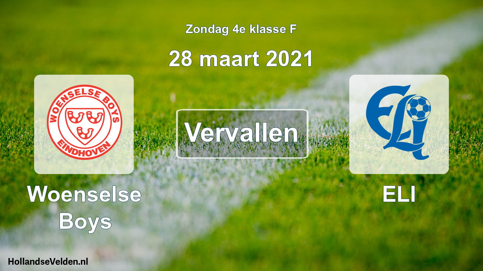 Scheduled Match: Woenselse Boys - ELI (28 March 2021)