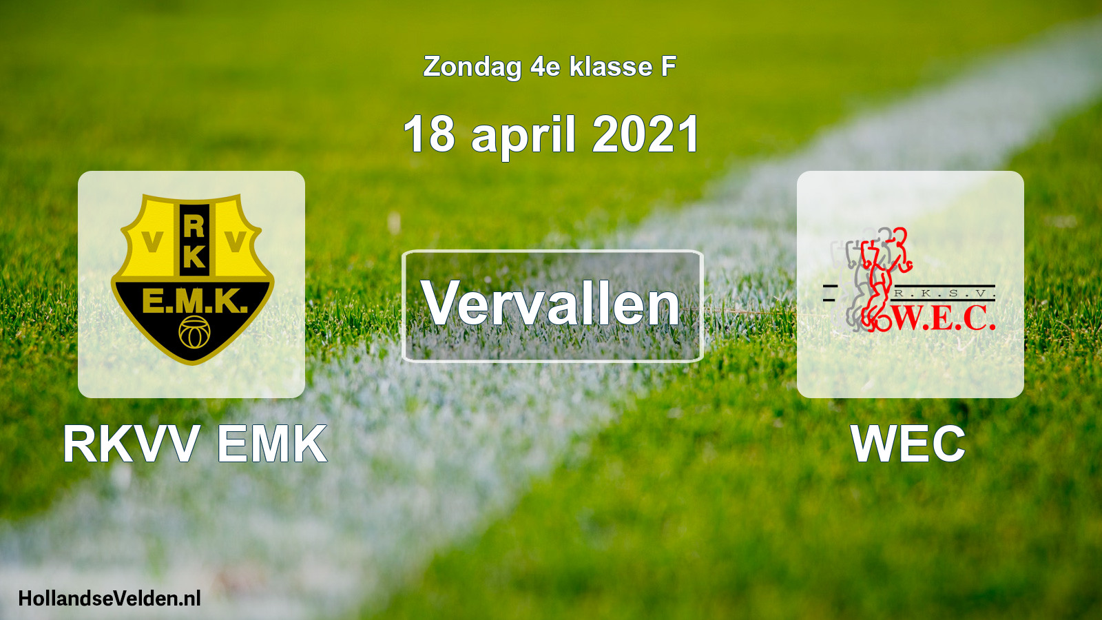 Scheduled Match: RKVV EMK - WEC (18 April 2021)