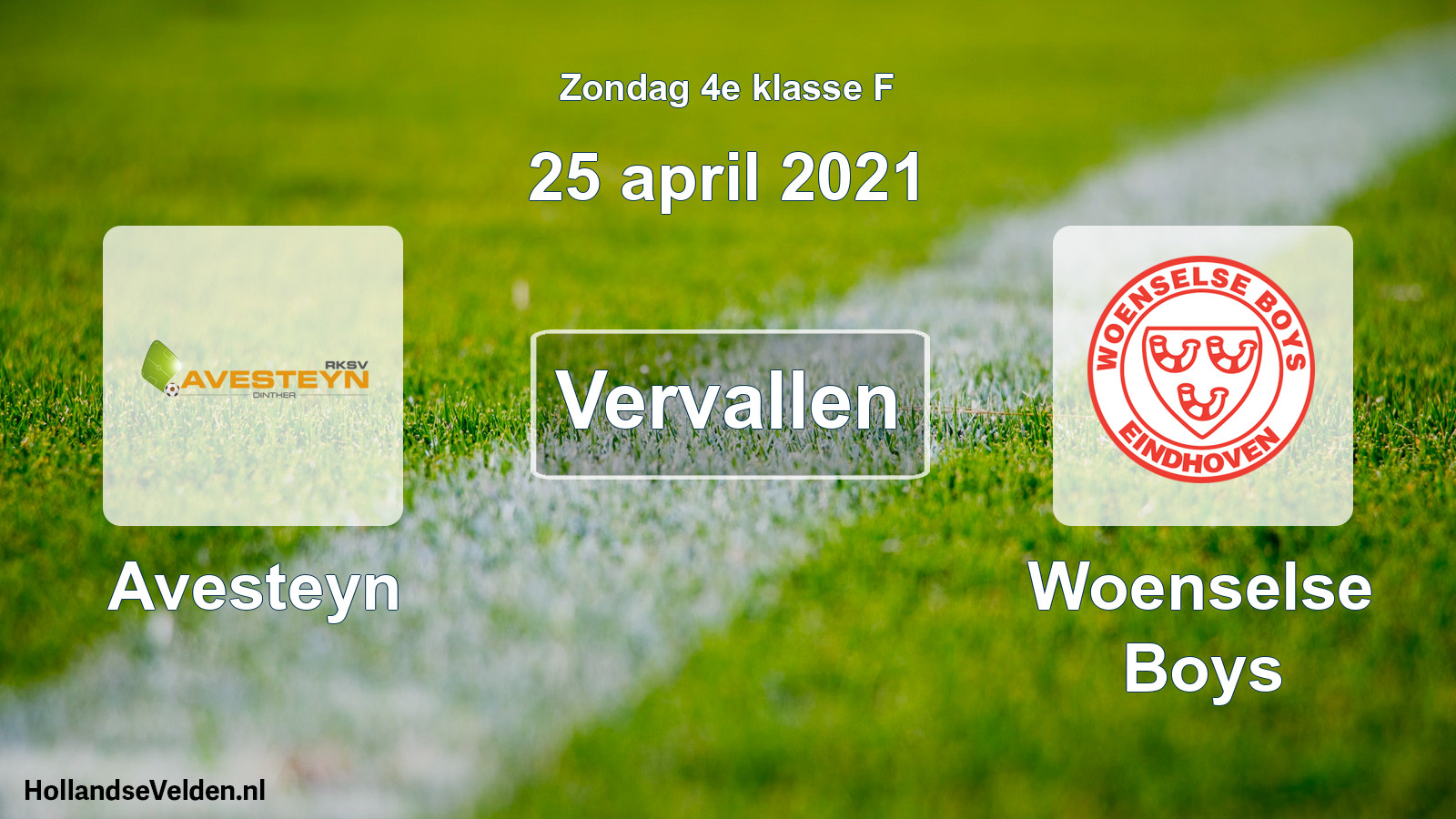 Scheduled Match: Avesteyn - Woenselse Boys (25 April 2021)