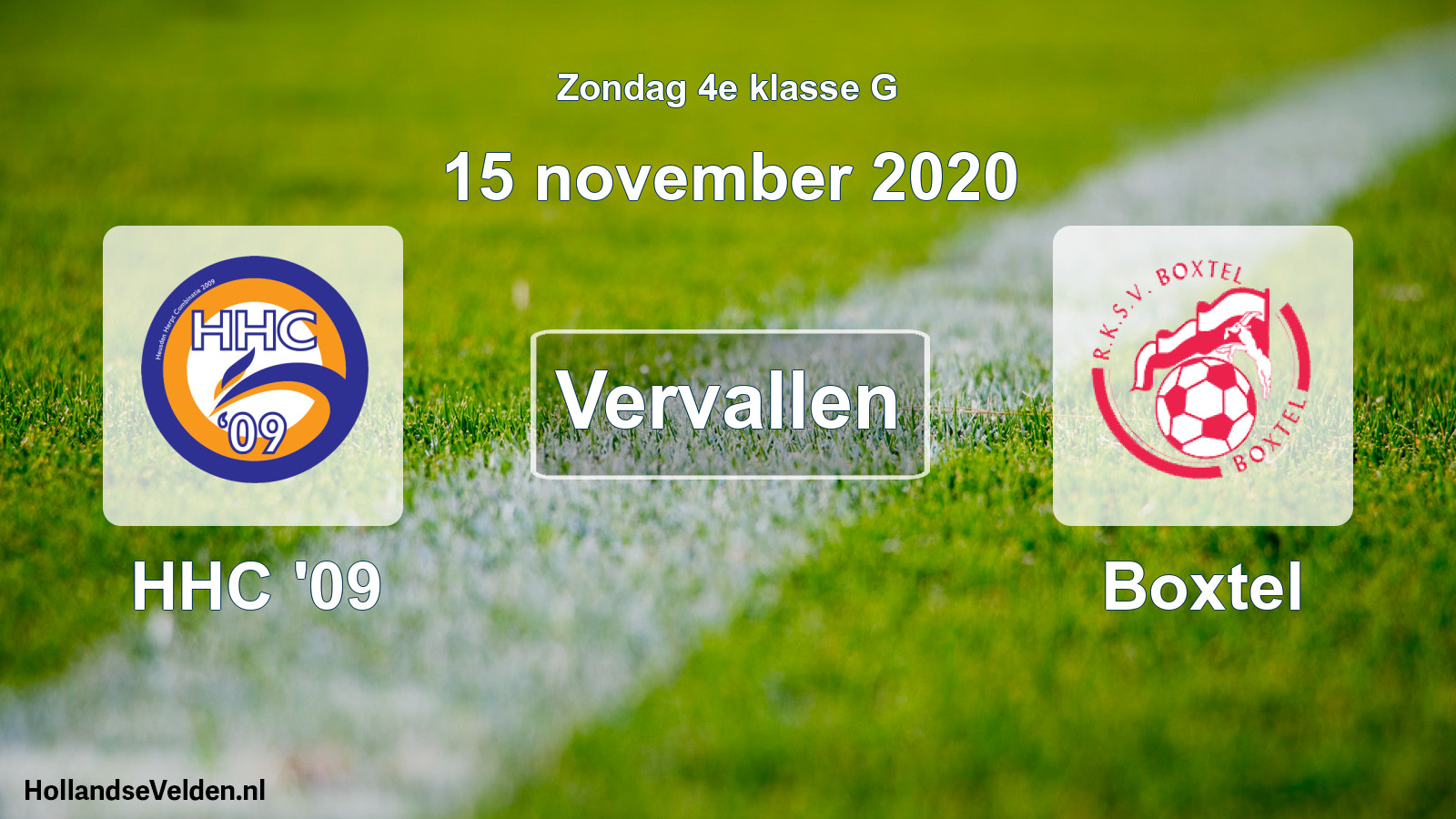 Scheduled Match: HHC '09 - Boxtel (15 November 2020)