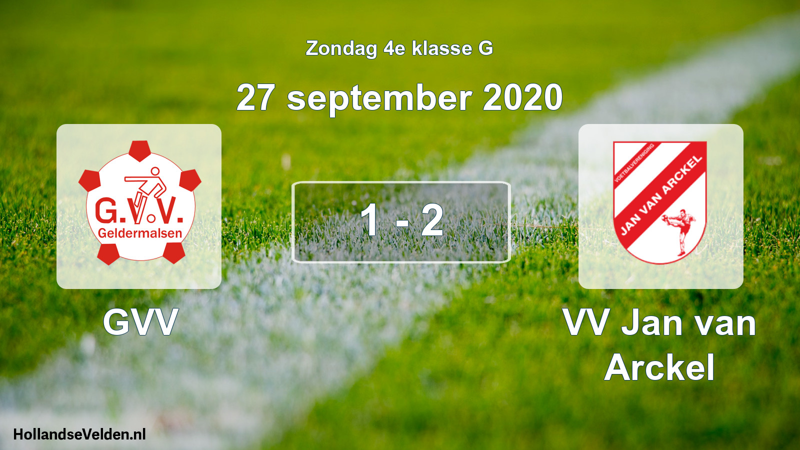Total number of matches played: GVV - VV Jan van Arckel 1 - 2 (27 September 2020)