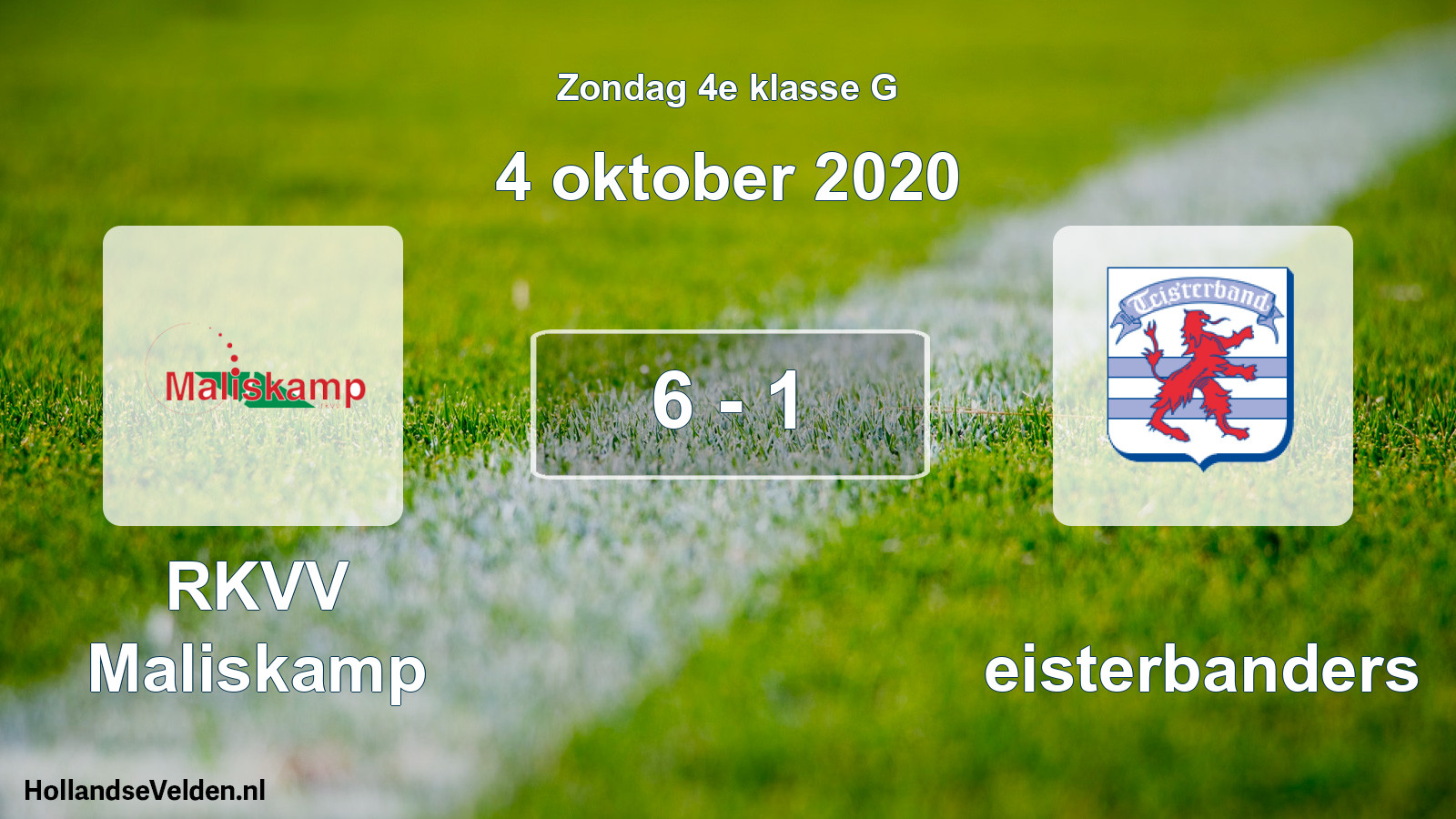 Total number of matches played: RKVV Maliskamp - Teisterbanders 6 - 1 (4 October 2020)