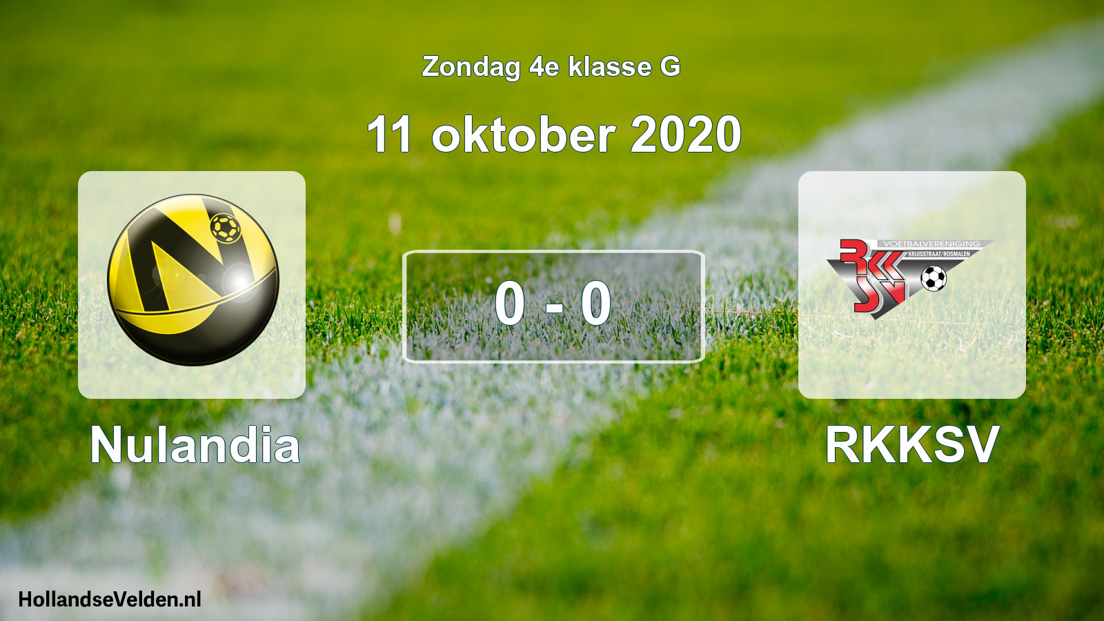 Total number of matches played: Nulandia - RKKSV 0 - 0 (11 October 2020)