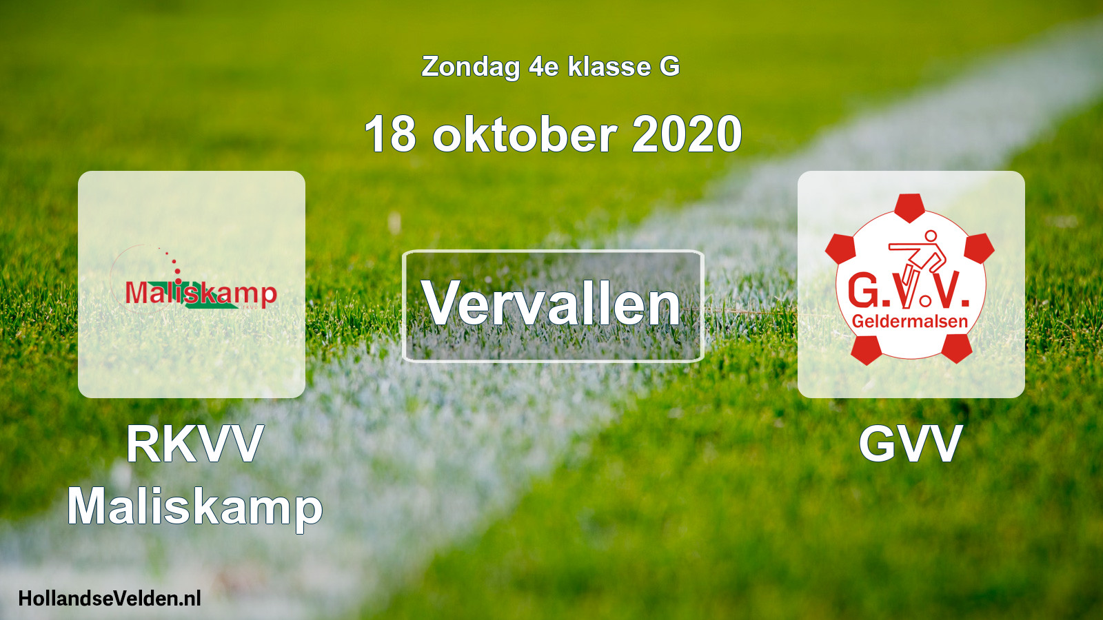 Scheduled Match: RKVV Maliskamp - GVV (18 October 2020)
