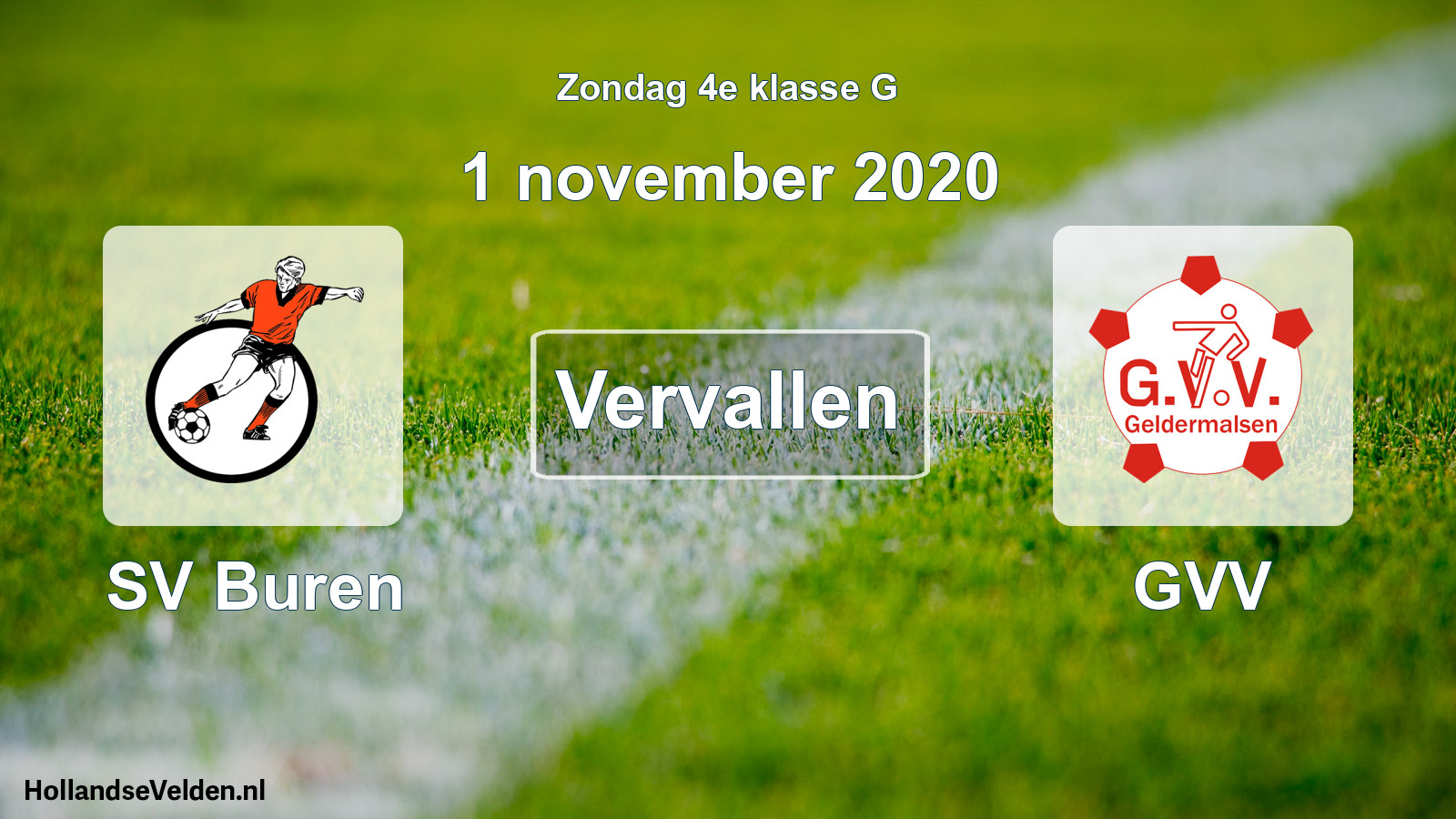 Scheduled Match: SV Buren - GVV (1 November 2020)