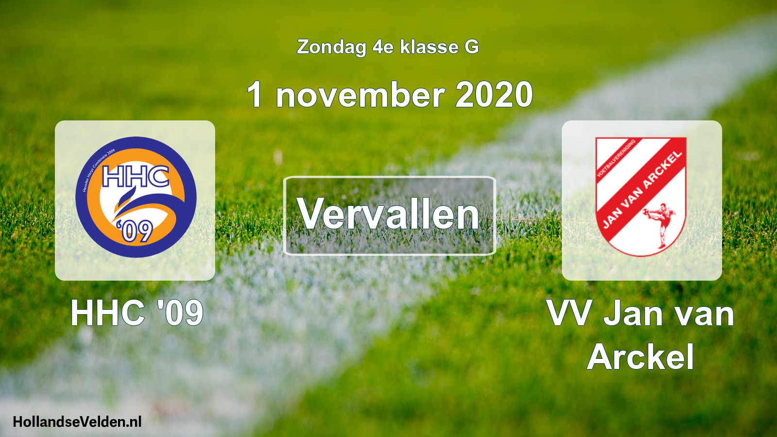Scheduled Match: HHC '09 - VV Jan van Arckel (1 November 2020)