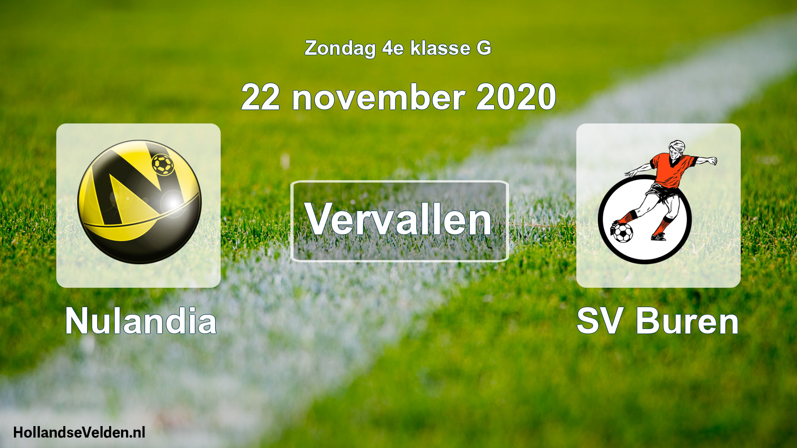 Scheduled Match: Nulandia - SV Buren (22 November 2020)