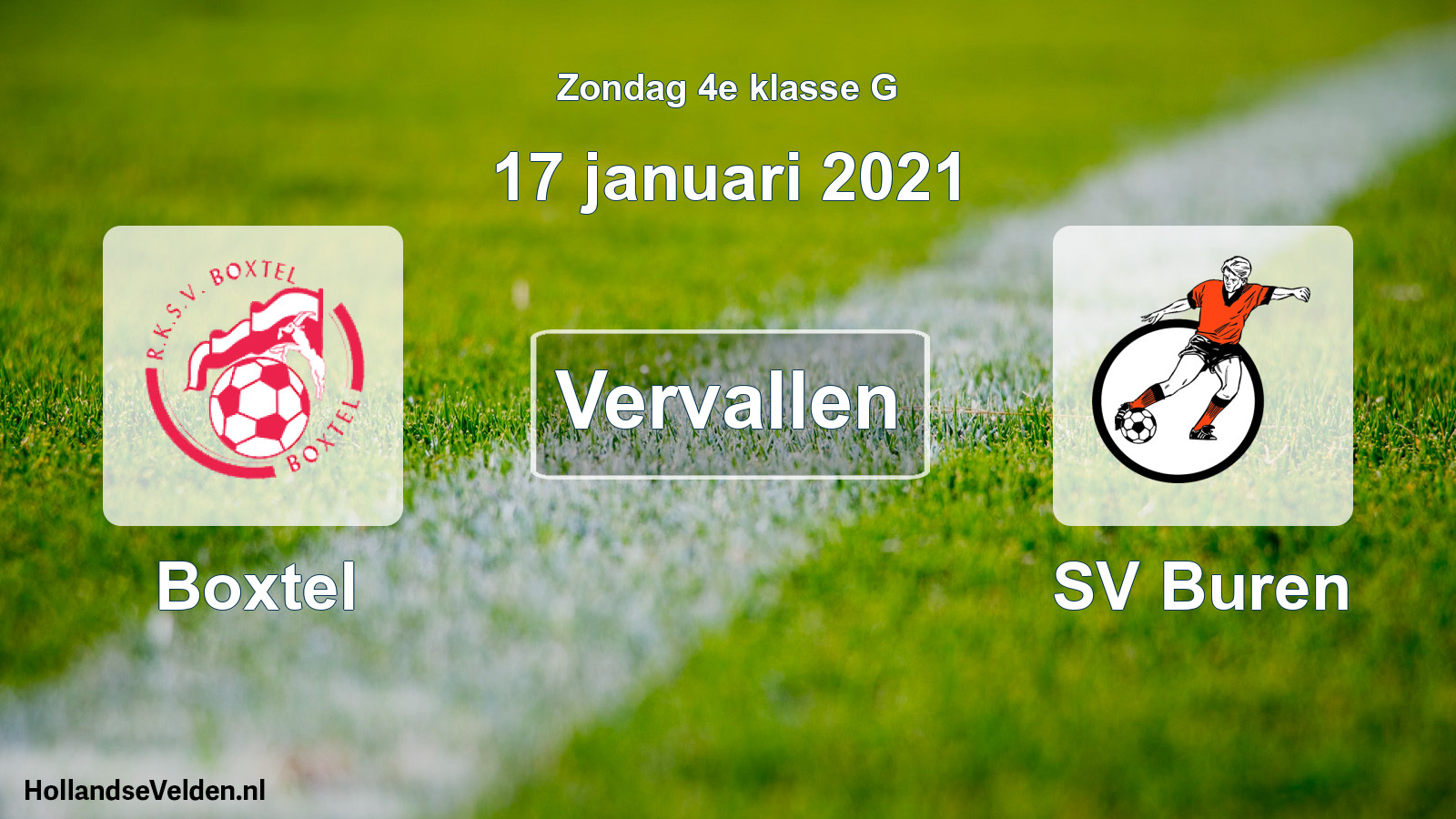 Scheduled Match: Boxtel - SV Buren (17 January 2021)