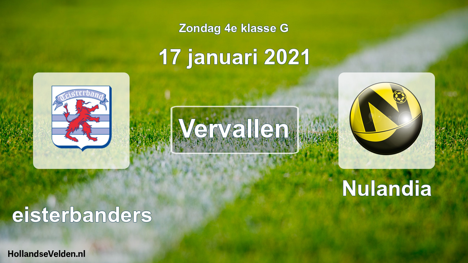 Scheduled Match: Teisterbanders - Nulandia (17 January 2021)