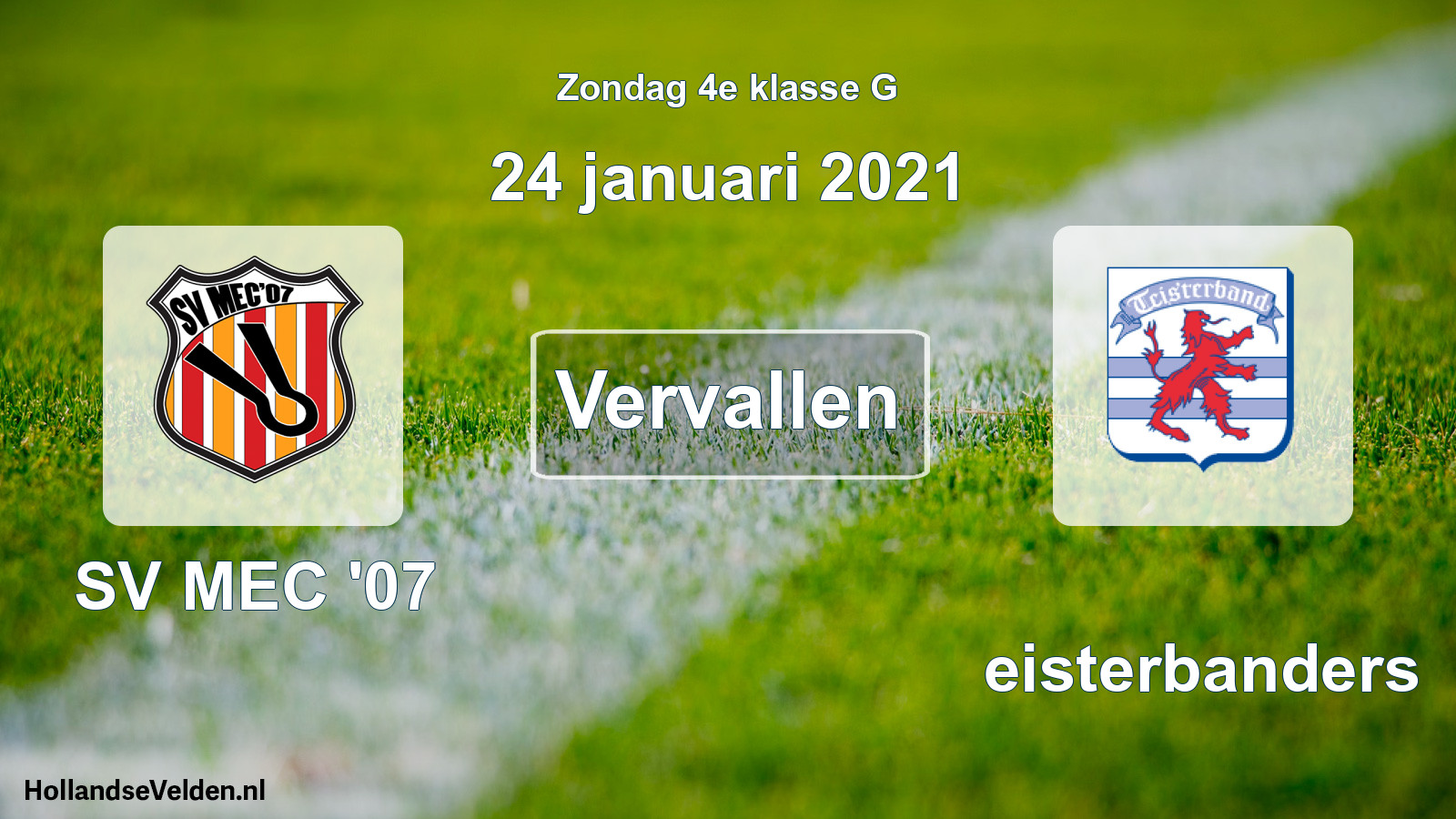 Scheduled Match: SV MEC '07 - Teisterbanders (24 January 2021)