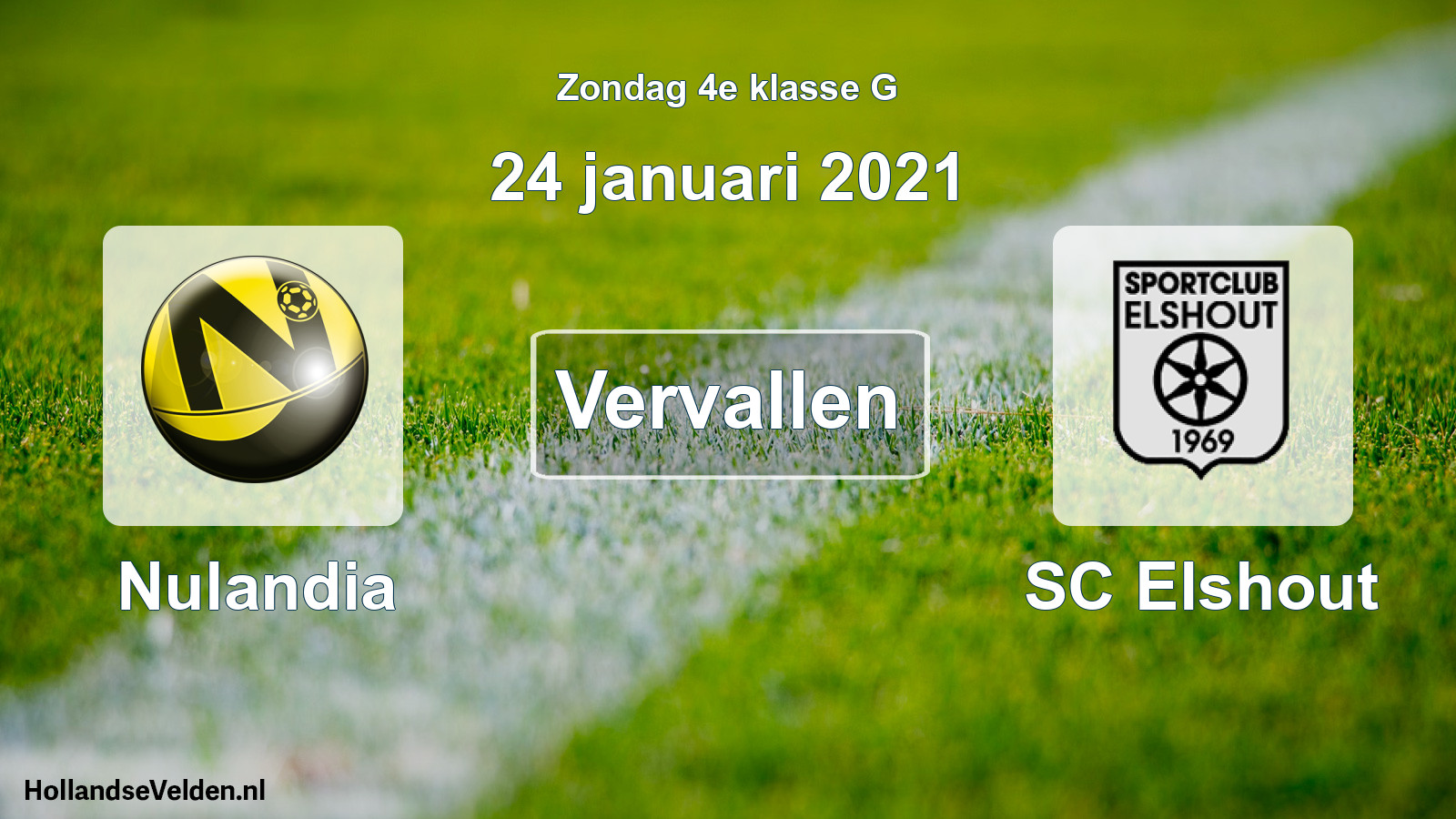 Scheduled Match: Nulandia - SC Elshout (24 January 2021)