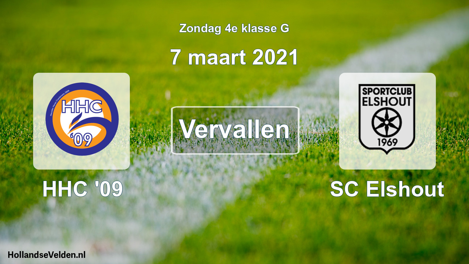 Scheduled Match: HHC '09 - SC Elshout (7 March 2021)