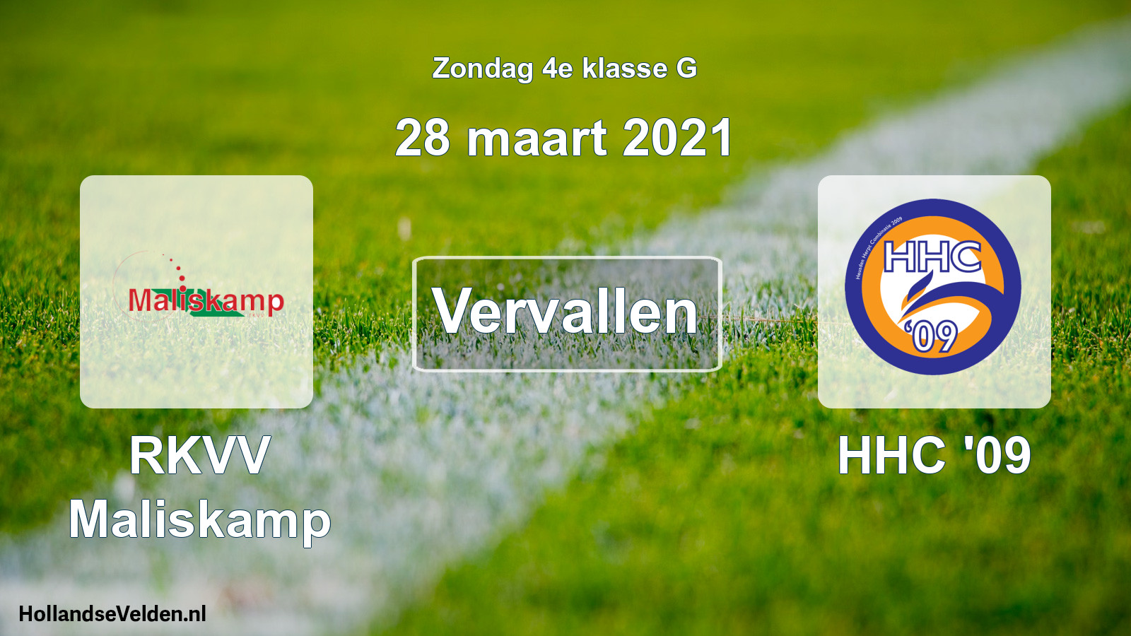Scheduled Match: RKVV Maliskamp - HHC '09 (28 March 2021)