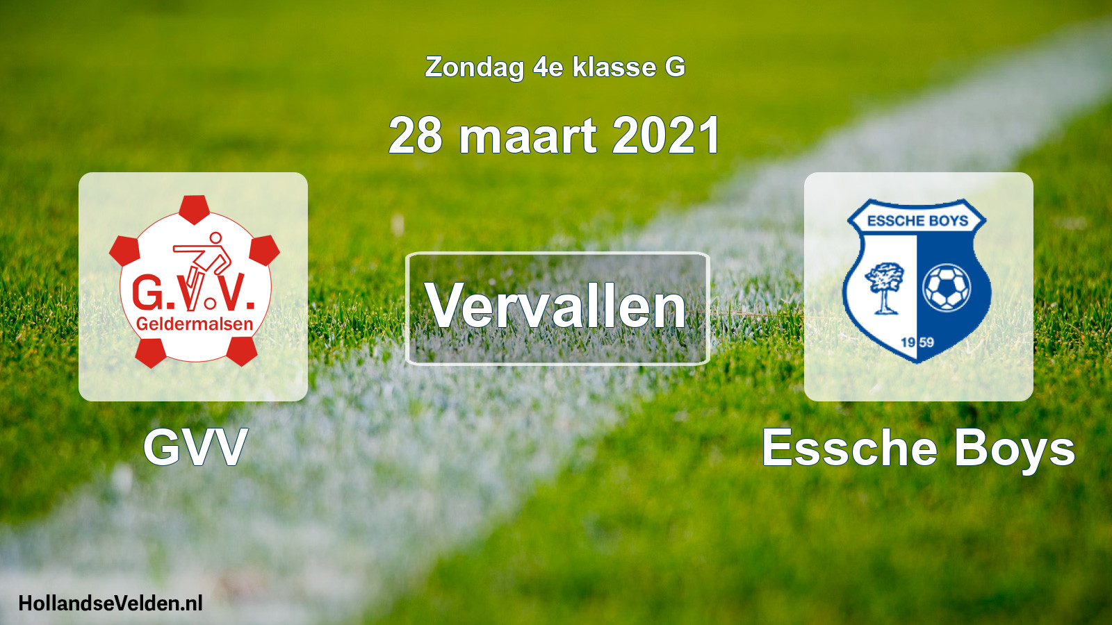 Scheduled Match: GVV - Essche Boys (28 March 2021)
