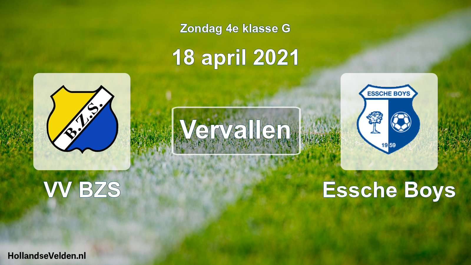 Scheduled Match: VV BZS - Essche Boys (18 April 2021)