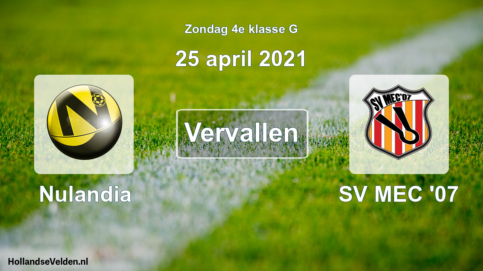 Scheduled Match: Nulandia - SV MEC '07 (25 April 2021)
