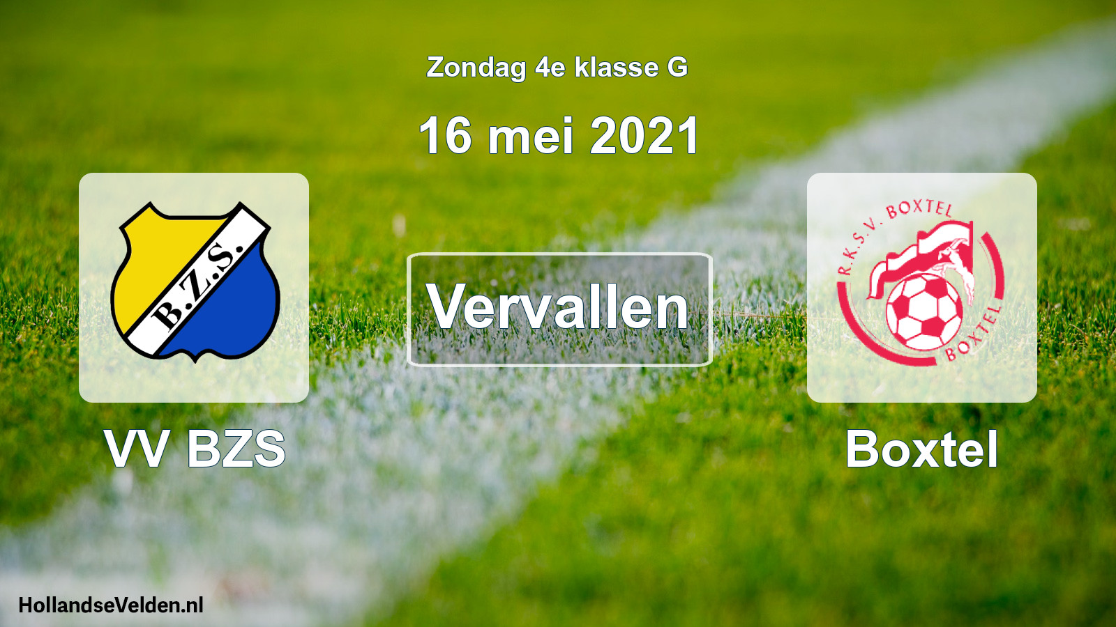 Scheduled Match: VV BZS - Boxtel (16 May 2021)