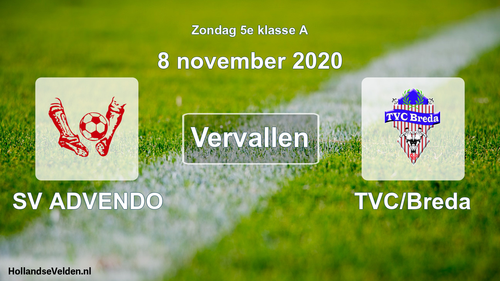 Scheduled Match: SV ADVENDO - TVC/Breda (8 November 2020)