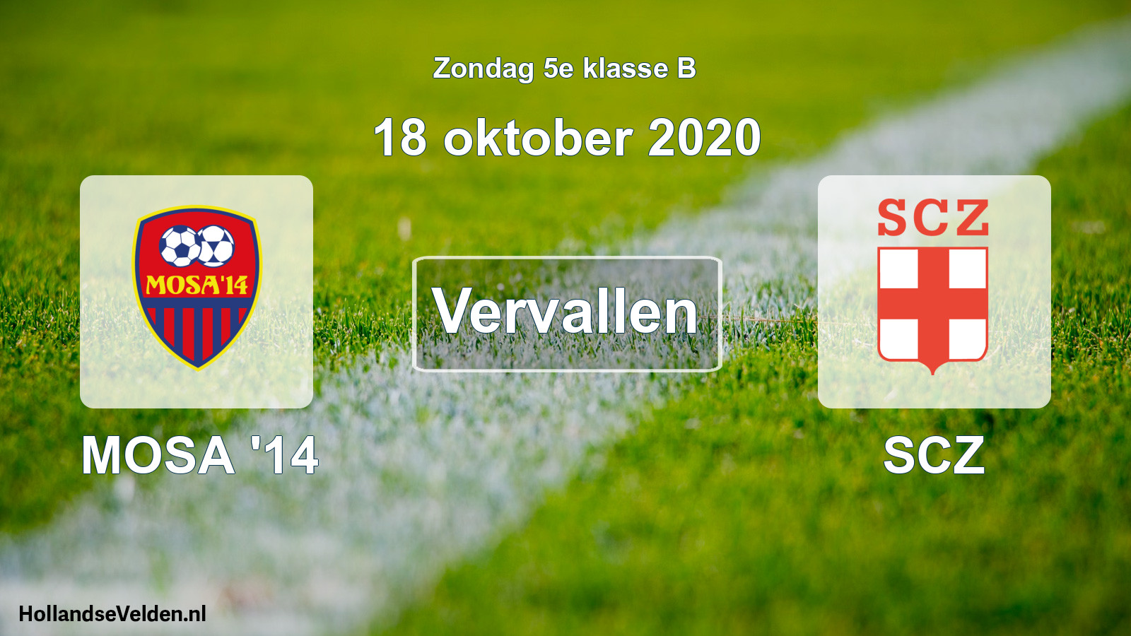 Scheduled Match: MOSA '14 - SCZ (18 October 2020)