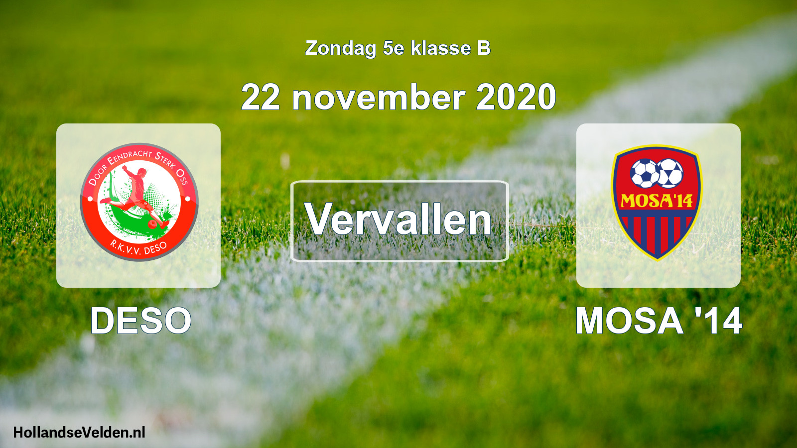 Scheduled Match: DESO - MOSA '14 (22 November 2020)