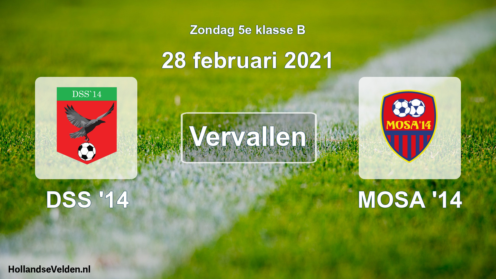 Scheduled Match: DSS '14 - MOSA '14 (28 February 2021)