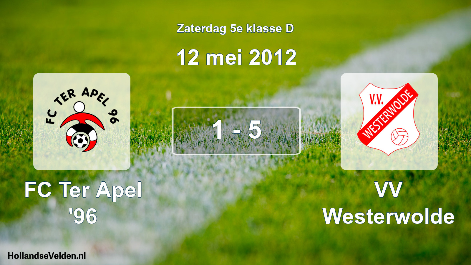 Total number of matches played: FC Ter Apel '96 - VV Westerwolde 1 - 5 (12 May 2012)
