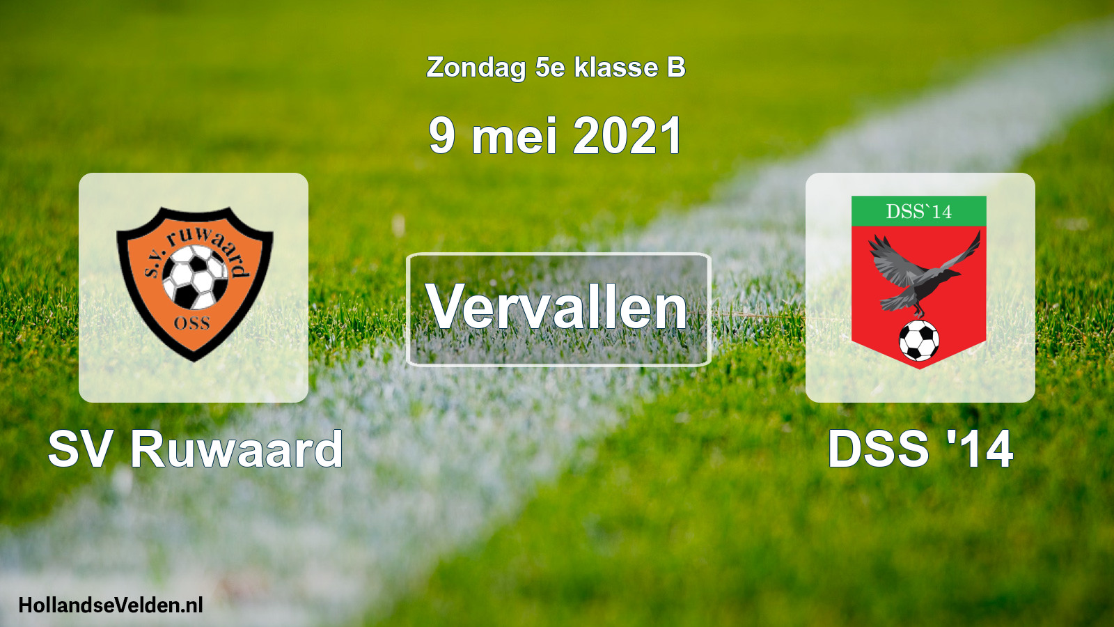 Scheduled Match: SV Ruwaard - DSS '14 (9 May 2021)