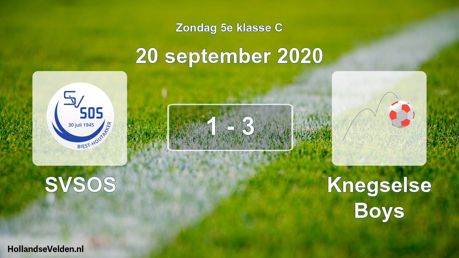 Total number of matches played: SVSOS - Knegselse Boys 1 - 3 (20 September 2020)