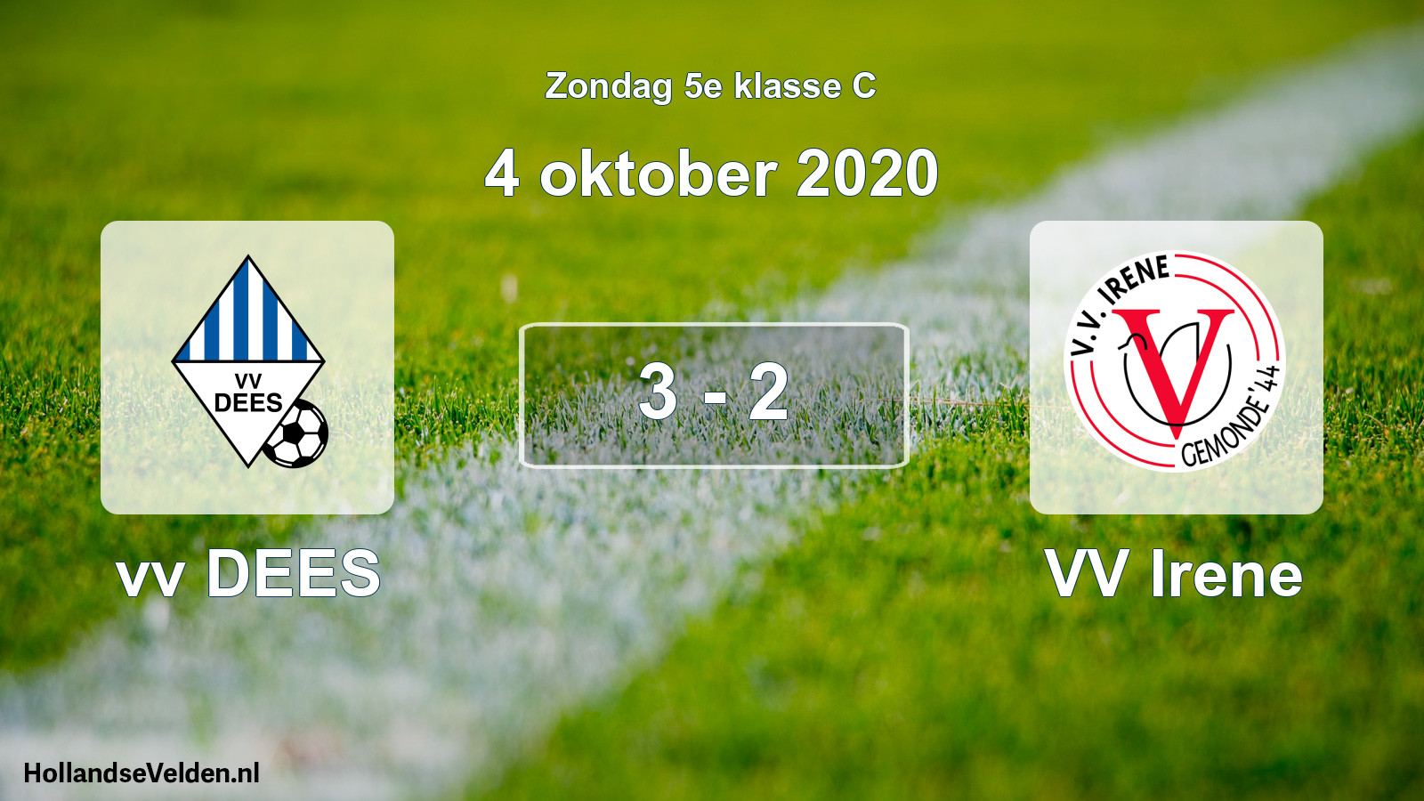 Total number of matches played: vv DEES - VV Irene 3 - 2 (4 October 2020)