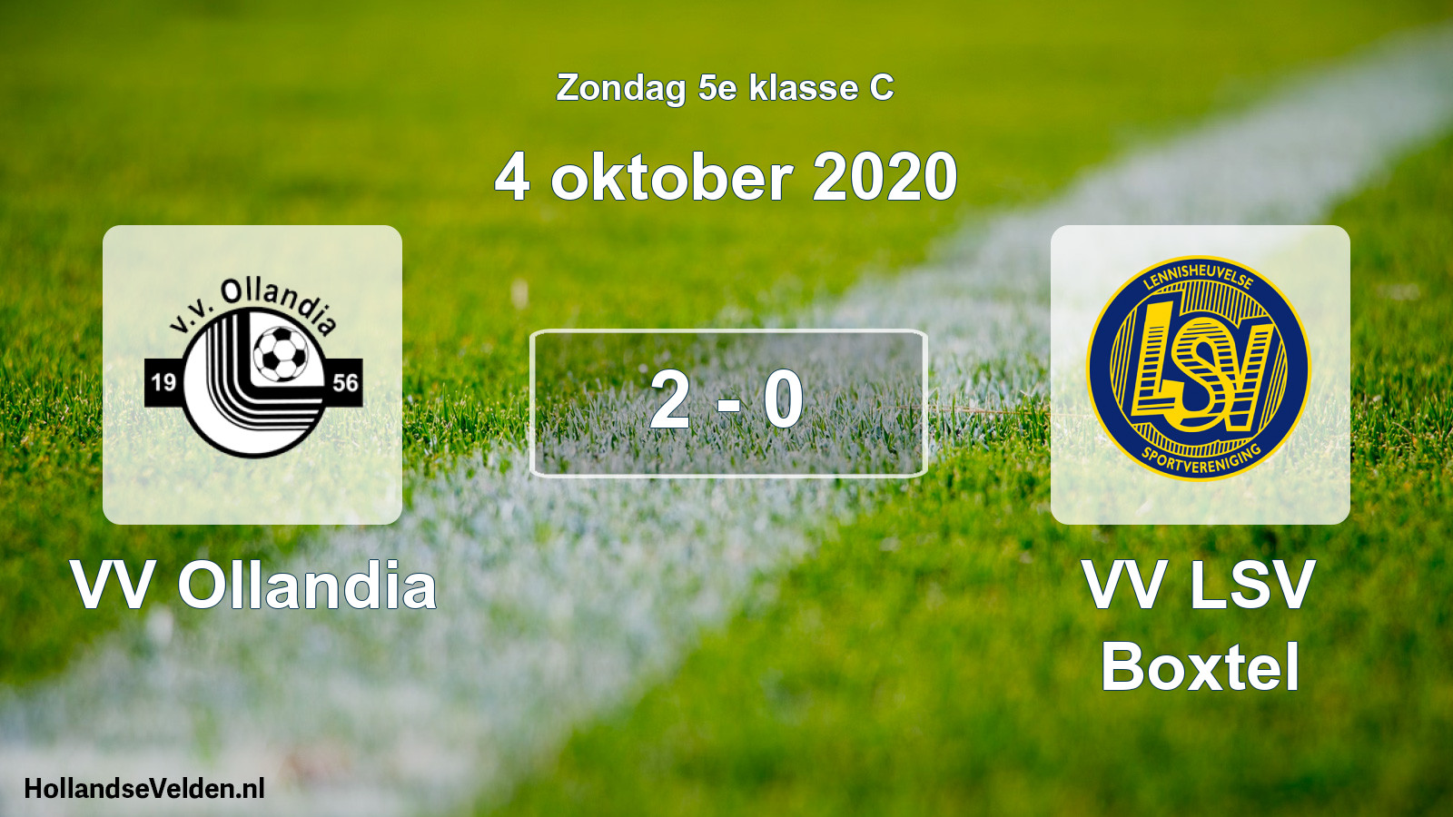 Total number of matches played: VV Ollandia - VV LSV Boxtel 2 - 0 (4 October 2020)