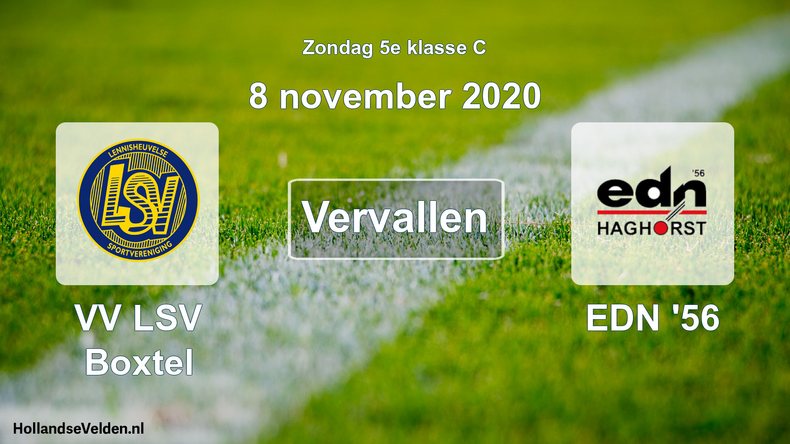 Scheduled Match: VV LSV Boxtel - EDN '56 (8 November 2020)