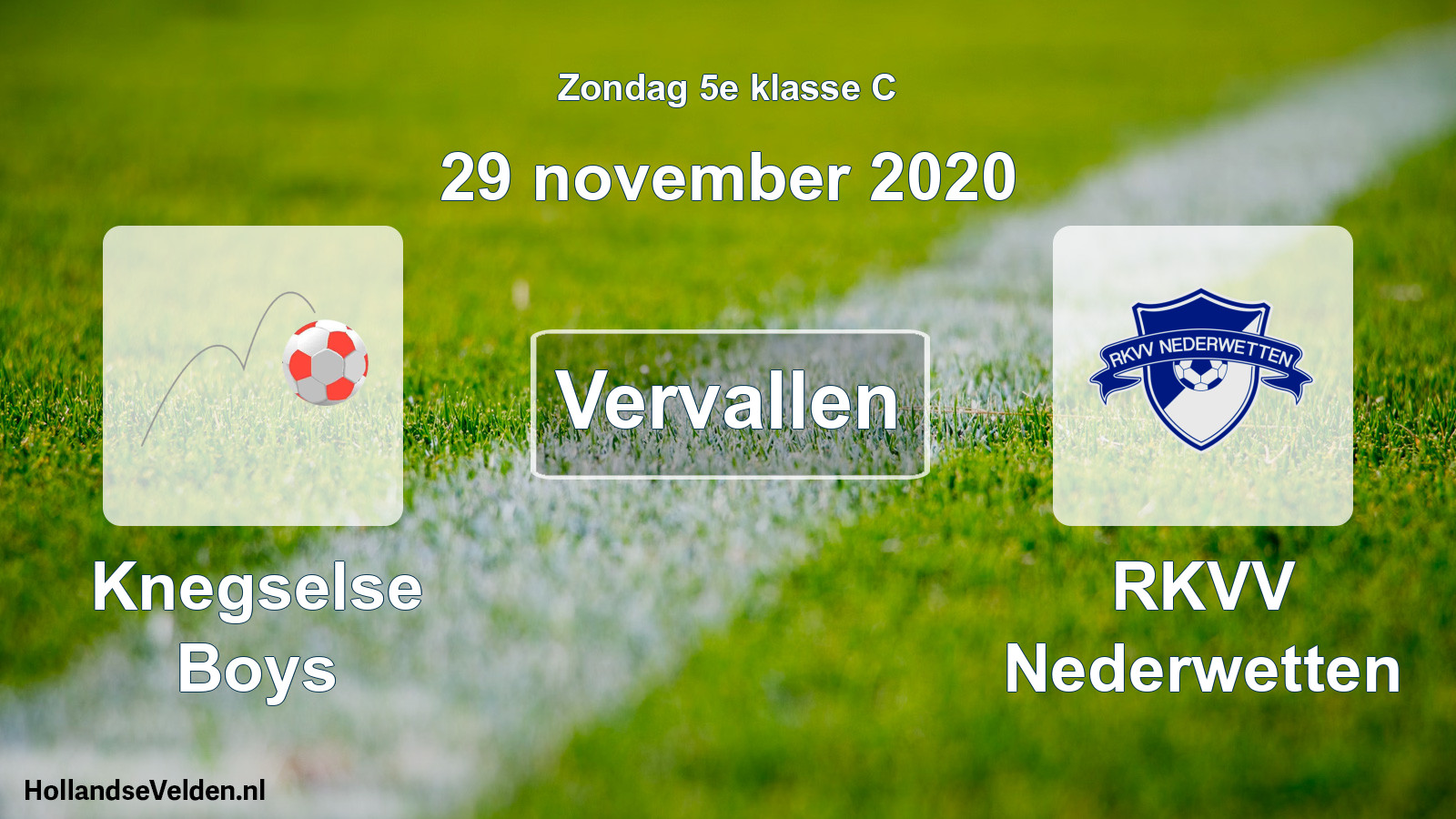 Scheduled Match: Knegselse Boys - RKVV Nederwetten (29 November 2020)