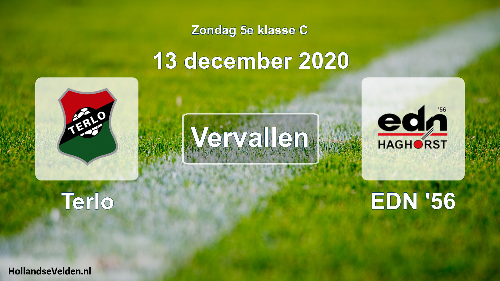 Scheduled Match: Terlo - EDN '56 (13 December 2020)